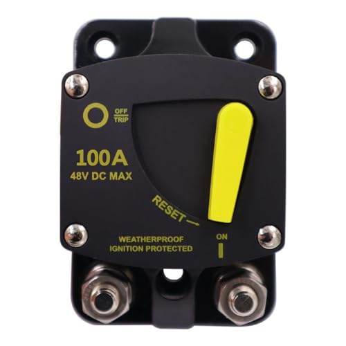 100a 12V-48V Schaltungsschaltkreise Breaker Power Protecord Blolling Trolling Mit Manuellem Zurücksetzen Wasserdicht 100a 12V-48V Schaltungsschaltkreise Breaker Power Protecord Blolling Trolling Mit Manuellem Zurücksetzen Wasserdicht von AOSAIXIS