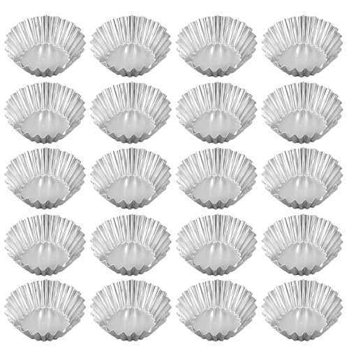 20pcs Eier Tortenformen Kleine Cupcake Kuchen Keksformen Aluminium Kleine Tortenpfannen Leitungsformen Backbecher Einfach Zu Bedienen 20pcs Eier Tortenformen Kleine Cupcake Kuchen Keksformen Aluminium Kleine Tortenpfannen Leitungsformen Backbecher Einfach Zu Bedienen von AOSAIXIS