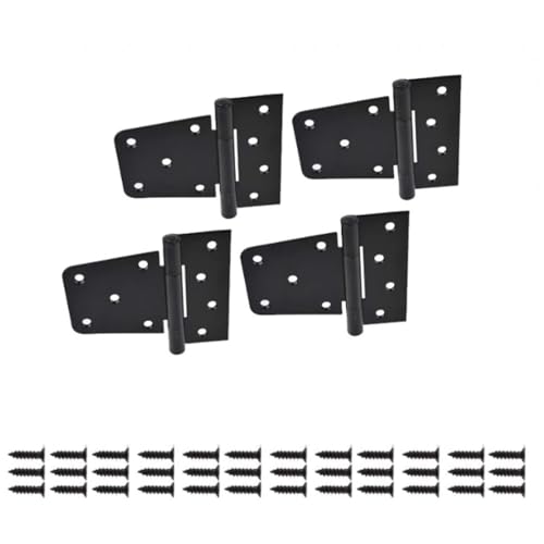 4pcs Heavy Duty Black Iron Gate Scharntür Scharnier Für Holzgarten Freien Leicht Zu Installieren Schweres Scharnier von AOSAIXIS