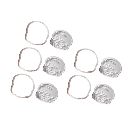 5pcs Cookie Stempel Halloween Bären Biscuits Form Form Fondantgebäck Cutter Back Dekoration Supplies Cookie Stamp Press Zum Backen von AOSAIXIS