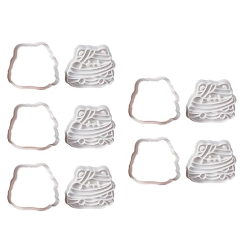 5pcs Cookie Stempel Halloween Bären Biscuits Form Form Fondantgebäck Cutter Back Dekoration Supplies Cookie Stamp Press Zum Backen von AOSAIXIS