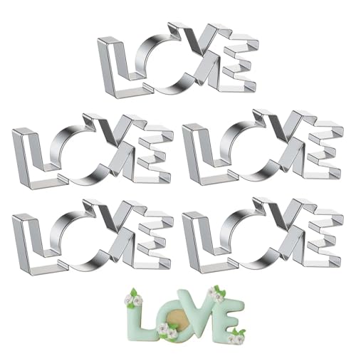 5pcs Edelstahl Stähle Keksformen Dessert Cutter Valentinstag Keksschneider Fondants Kuchenform Küchenwerkzeug von AOSAIXIS