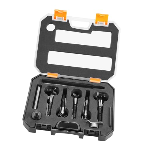 5pcs Kohlenstoffstahl Bohrbohrer Bohrer Holzbearbeitung Loch Säge Holzschneider Werkzeug Mit Aufbewahrungskoffer Professioneller Holzbohrerstücke von AOSAIXIS