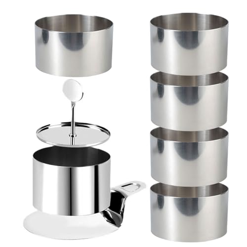 6 Pcs Edelstahlringe Für Mousses Cake Backies Backform Mit Lifter Und Praktischen Dessertformen 6 Pcs Edelstahlringe Für Mousses Cake Backies Backform Mit Lifter Und Praktischen Dessertformen von AOSAIXIS