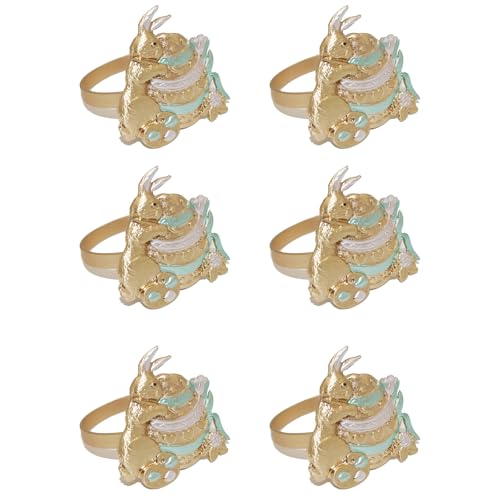 6pcs Schöne Serviettenschnallen Spring Easters Kaninchen Servietten Ringe Esstisch Dekoration Einfacher Serviettenhalter Einfach Zu Verwenden Frühling Serviettenhalter Hochzeitsfeiern Vorräte von AOSAIXIS