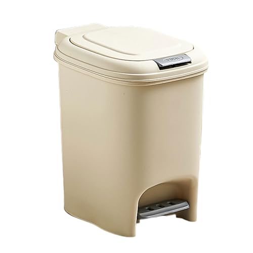 AOSAIXIS Creme Weiß 8L 10L 15L Fuß Presse Betriebene Doppelöffnungsmüll Für Easy Abfall Sorting Home And Office von AOSAIXIS