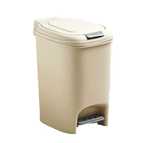 AOSAIXIS Creme Weiß 8L 10L 15L Fuß Presse Betriebene Doppelöffnungsmüll Für Easy Abfall Sorting Home And Office von AOSAIXIS