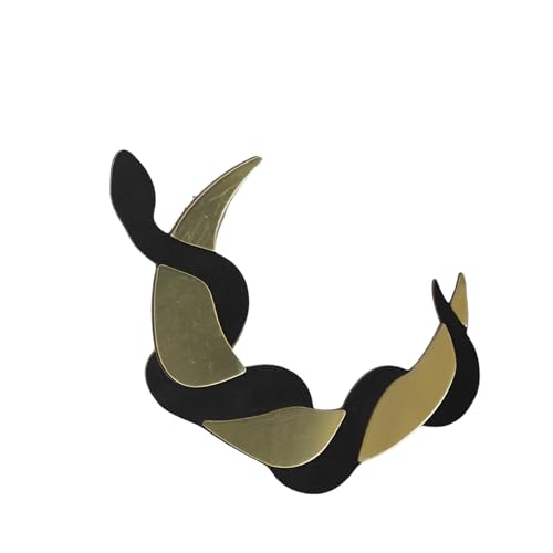 AOSAIXIS Dekorative Crescents Snake Holzspiegel Wandverzierung Fit Verschiedene Stilpräferenzen Künstlerischer Wandakzent AOSAIXIS Dekorative Crescents Snake Holzspiegel Wandverzierung Fit Verschiedene Stilpräferenzen Künstlerischer Wandakzent von AOSAIXIS