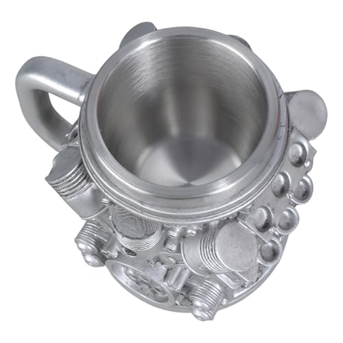 AOSAIXIS Harzbierbecher Mit Mechanischem Muster Doppelmauerte Isoliertes Wärmeretention Wasserbecher Automobilmotoren Getränke Trinkbecher von AOSAIXIS