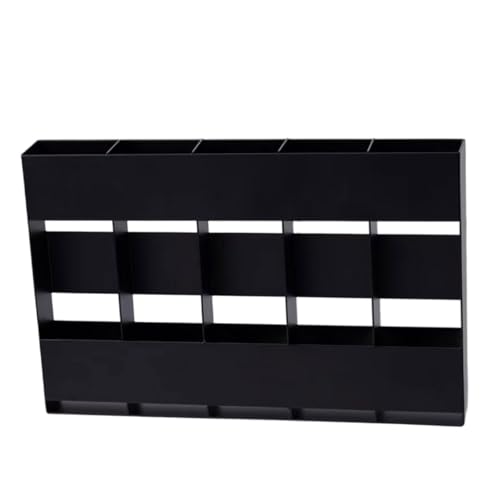 AOSAIXIS Robust 5 Fächer Metall Strohscheibe Schranktür Kleber Mount Wiederverwendbare Küche Organisatoren Aufbewahrungsregal Office Coffee Shop Strohhalmsorganisatoren von AOSAIXIS