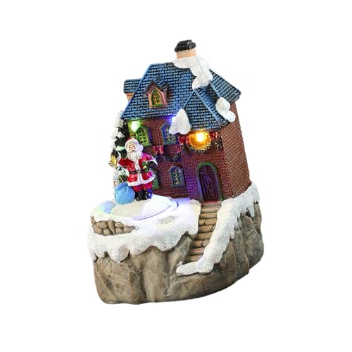 AOSAIXIS Weihnachtskabine Musiklbox Mit Rotierender Santa Musical Box Home Dekoration Für Kinder Männer Frauen Präsentieren Rotierende Musik Snow Szene Kabine von AOSAIXIS