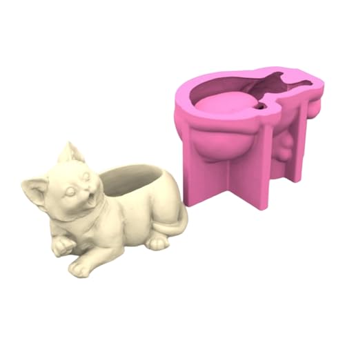 Elegante Hundegartentöpfe Schimmel Silikon Robuste Handwerksmittel Tragbar Für Terrasse Und Balkon Dekoration Beton Pflanzer von AOSAIXIS