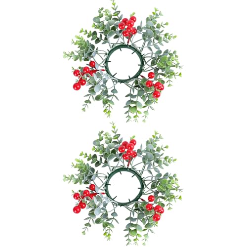 Elegante Weihnachtskerzenringe Mit Künstlichen Beeren Designs Kerzeninhaberkranz Für Und Ladendekorationskernerkranzkranz von AOSAIXIS