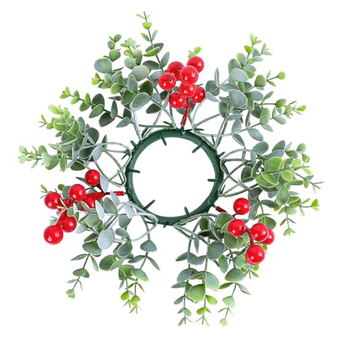 Elegante Weihnachtskerzenringe Mit Künstlichen Beeren Designs Kerzeninhaberkranz Für Und Ladendekorationskernerkranzkranz von AOSAIXIS