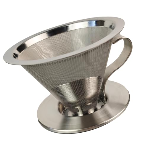 Hand Tropfkaffeemaschine Kaffeemaschine Accessoires Metall Espresso Werkzeug Kaffeefilter Cup Professionelle Kaffee Tropfer Tragbarer Kaffeefilter von AOSAIXIS