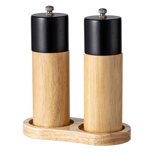 Holzgewürze Mühle Präzises Schleifwerkzeug Für Salz Und Paprika Verstellbare Grobheit Schwarze Mühle Für Restaurant Holzmühle Salzmühle von AOSAIXIS