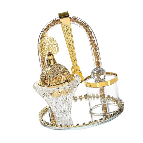 Künstlerische Weihrsen Brenner Mit Tablett Aufbewahrungsglas Dekorative Tabletop Verzierungen Für Meditationen Raum Büro Dekore Arabische Weihrsen Brenner von AOSAIXIS