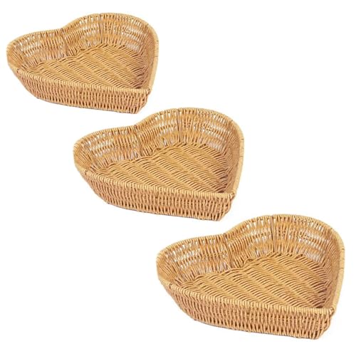 Künstlicher Rattan Aufbewahrungskorb Für Obst Und Snacks Gewebte Rattan Dekore Elegante Braune Plastik Servierschale Langlebige Snacks Gericht von AOSAIXIS