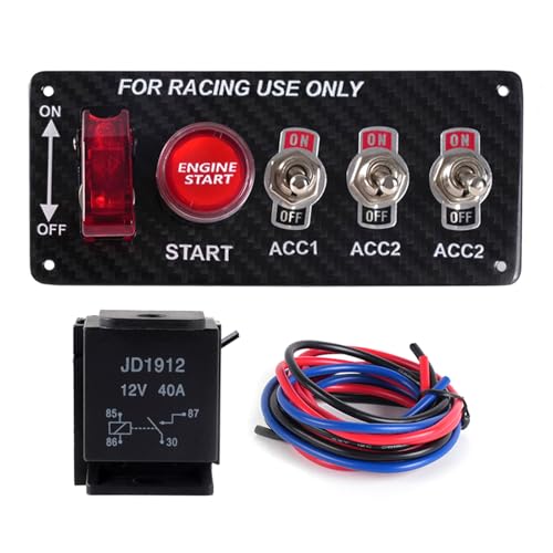 Multifunktions LED Toggle Schalter Zündstarterplatte Mit Druckknopf Für LKW Anpassungsanpassungs LED Lichtschalter Multifunktions LED Toggle Schalter Zündstarterplatte Mit Druckknopf Für LKW Anpassungsanpassungs LED Lichtschalter von AOSAIXIS
