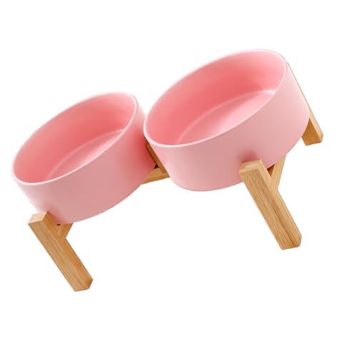AOSAIXIS Nonslip Ceramic Pet Feeder Schüssel Set Erhöhte Holz Doppelschale Set Große Kapazität Hunde Katzen Fütterungszubehör Erhöhten Hundefutterhäuscheln AOSAIXIS Nonslip Ceramic Pet Feeder Schüssel Set Erhöhte Holz Doppelschale Set Große Kapazität Hunde Katzen Fütterungszubehör Erhöhten Hundefutterhäuscheln von AOSAIXIS