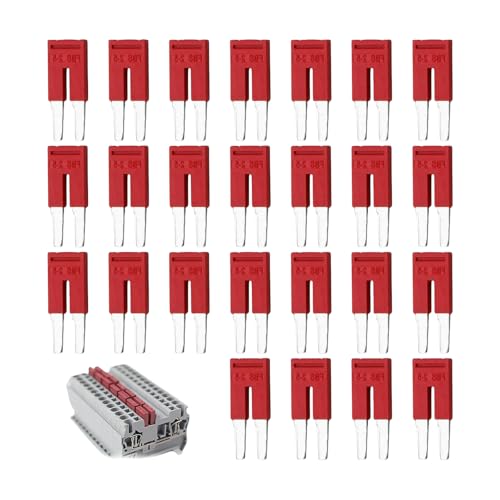 Packung Mit 50 Mehrzweck DIN Schienen Klemmenbrücken Tragbares Zubehör Für Kabel Mit Federklemmen Mechanismus. Verwenden Sie Einfach Die Elektrische Installation von AOSAIXIS