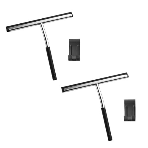 Platz Sparende Badezimmer Rakel Schaber Edelstahl Klinge Hängende Haken Effizienter Glasfenster Reiniger Ergonomische Duschwischer von AOSAIXIS