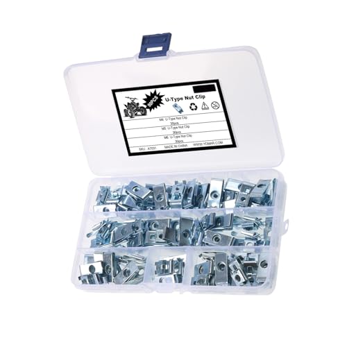 Professionelle Autometallklamm Clip Nuss Set 90pcs U Typ Verdickte Befestigungselemente Mit Hoher Härte Für Autokörperreparatur Fahrzeug Förderabschnitte Clip Sortiment von AOSAIXIS