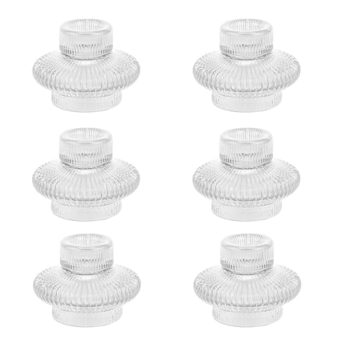 Set Von 6 Doppelten Gebrauchstreifen Mit Gestreiften Glas Kerzenblütenblüten Vasen Für Elegante Dekorationglas Kerzenhalterhalter Häuser Multifunktionale Dekore Set Von 6 Doppelten Gebrauchstreifen Mit Gestreiften Glas Kerzenblütenblüten Vasen Für Elegante Dekorationglas Kerzenhalterhalter Häuser Multifunktionale Dekore von AOSAIXIS