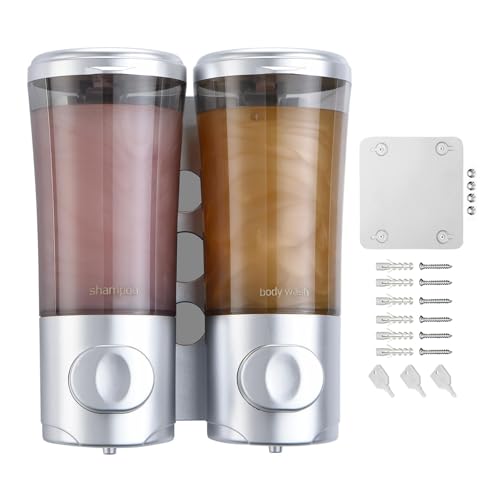 Shampoo Mit Großer Kapazität Und Conditioner Spender Wand Montiert Einfache Installation Duschseife Badezimmer Zubehör Wandmontierte Shampoo Spender von AOSAIXIS