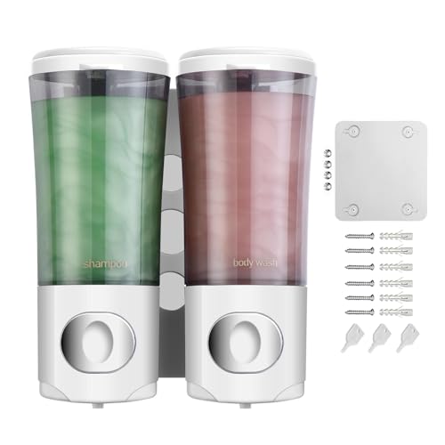 Shampoo Mit Großer Kapazität Und Conditioner Spender Wand Montiert Einfache Installation Duschseife Badezimmer Zubehör Wandmontierte Shampoo Spender von AOSAIXIS