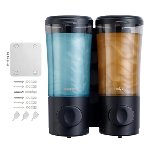 Shampoo Mit Großer Kapazität Und Conditioner Spender Wand Montiert Einfache Installation Duschseife Badezimmer Zubehör Wandmontierte Shampoo Spender von AOSAIXIS