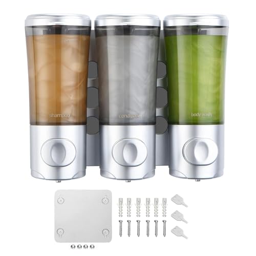 Shampoo Mit Großer Kapazität Und Conditioner Spender Wand Montiert Einfache Installation Duschseife Badezimmer Zubehör Wandmontierte Shampoo Spender von AOSAIXIS
