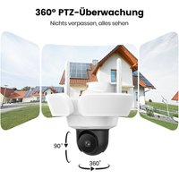 Aosu - 3K Überwachungskamera Aussen mit 2600 Lumen Flutlicht - 360 Grad Kabelgebundene Außenkamera mit 3 pir Bewegungsmelder, led Smarte Lampe, 24/7 von AOSU