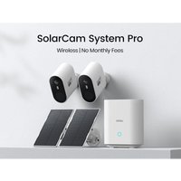 AOSU 2K Überwachungskamera Aussen Solar 2er-Set,Überwachungskamera Solar mit 32G Lokale Aufzeichnung,ohne ABO,Kabellos Outdoor Kameras mit von AOSU