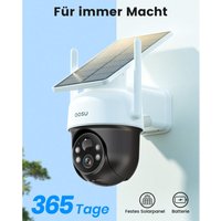 Aosu - 2K Überwachungskamera Aussen Solar Akku 3MP [360° ptz Panorama, Integrierter Solarpanel] Kabellos PIR-Personenerkennung Automatische von AOSU