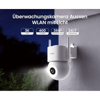 3K 5MP Überwachungskamera Aussen,Kabel wlan Kamera Outdoor Überwachung außen Mit 400Lm Spotlight Full Color Nachtsicht 360° ptz Ansicht ip Kamera von AOSU