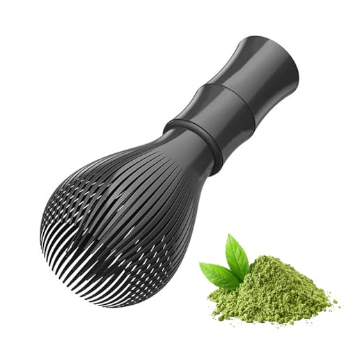 AOTISBAO Matcha-Schneebesen,PP HarzPP Harz Matcha Rührer, traditionelle handgefertigte japanische Matcha Tee Mixer Pinsel Mischwerkzeug Zubehör für Teezubereitung Matcha (schwarz) von AOTISBAO
