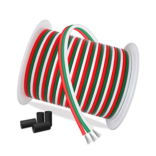 AOTOINK 30M 3 Poliges Verlängerungskabel, 22 Gauge 3x0,32mm² 3 Adriges Kupfer Kabel für LED Streifen WS2812B WS2811 Dream RGB Color 3528 5050, 12/24 V DC LEDs RGB Beleuchtung AOTOINK 30M 3 Poliges Verlängerungskabel, 22 Gauge 3x0,32mm² 3 Adriges Kupfer Kabel für LED Streifen WS2812B WS2811 Dream RGB Color 3528 5050, 12/24 V DC LEDs RGB Beleuchtung von AOTOINK