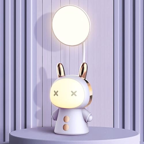 AOTOVOBOBO LED Schreibtischlampe 4-Gang Einstellbare Cartoon Faltbare Aufladung Multicolor Gradient Licht Lernen Nachttisch Nachtlicht Lampe für Kinder Kinder (Lila) von AOTOVOBOBO