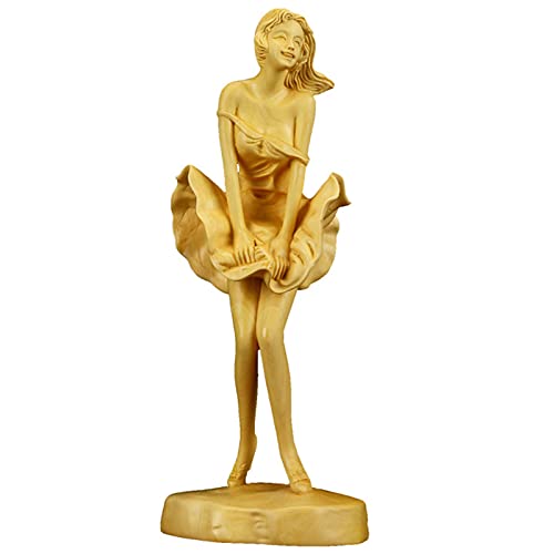 AOTTSD Schönheit Sexy Frauenstatue, Sexy Figuren Frauen, Frau Figur Klein Statue, Kunst Skulptur Home Dekoration Ornament Kollektierbar Geschenke, Holz, 20 × 8 × 6.5 cm von AOTTSD