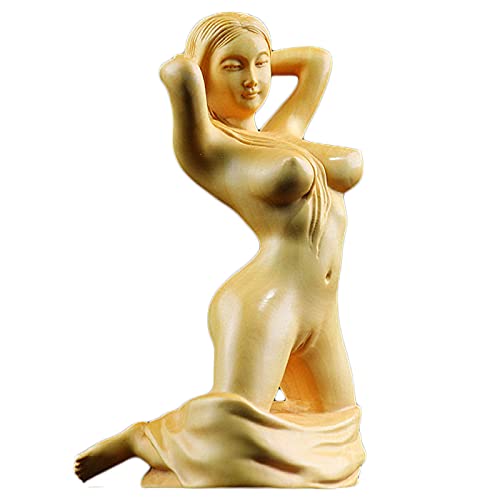 AOTTSD Sexy Frauenstatue, Sexy Figuren Nackt Frauen, Nackte Frau Figur Klein Statue, Weibliche Akt Kunst Skulptur Home Dekoration Ornament Kollektierbar Geschenke, Holz, 5.8 × 5 × 12 cm von AOTTSD