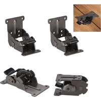 Aougo - 0-90-180 Grad selbstsicherndes Klappscharnier, Klapptisch-Verlängerungsbrett, faltbare Halterungsbeschläge für Eisen-Klappwerkbank mit von AOUGO