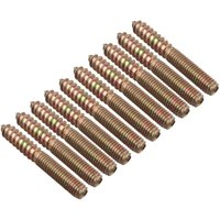 10 Stück M8 x 60 mm Holz-Metall-Möbelschrauben, Doppelkopfdübel, Befestigungsschrauben, Schaftgewindeschrauben von AOUGO