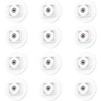 Aougo - 12 Stück selbstklebende Transferrollen, Transferkugelrollen, solide Kunststoffrollen, 360-Grad-Drehrolle für unteres Lagerregal, Mülleimer von AOUGO