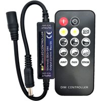 14 Tasten Mini-RF-Dimmer-Controller für FCOB 3014 5630 5730 3528 LED-Streifen DC5V/DC12V/DC24V Lichtdimmer Helligkeitsmodus Effektmodus Drahtloser von AOUGO