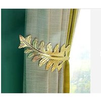 2 Stück rustikale Vorhanghalter, Vintage-Blatt-Design, große Vorhang-Raffhalterhaken, Retro-dekorative Vorhanghalter, Gold 2 Stück rustikale Vorhanghalter, Vintage-Blatt-Design, große Vorhang-Raffhalterhaken, Retro-dekorative Vorhanghalter, Gold von AOUGO