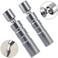 2er-Pack Zündkerzenschlüssel 14 mm, 16 mm, Zwölfkant-Magnetkerzenschlüssel Universeller flexibler Zündkerzenschlüssel, 2er-Pack Zündkerzenschlüssel 14 mm, 16 mm, Zwölfkant-Magnetkerzenschlüssel Universeller flexibler Zündkerzenschlüssel, von AOUGO