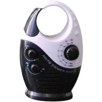 3 v 0,5 w wasserdichtes Duschradio mit einstellbarer Lautstärke, AM-FM-Lautsprecher, Badezimmer-Duschlautsprecher, kabelloses Radio mit Griff oben von AOUGO