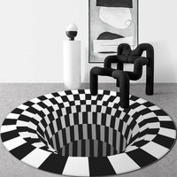 3D runde Form Stereo Vision Fußmatte Schlafzimmer Wohnzimmer Tischmatte Halloween Teppich geeignet für Schlafzimmer, Badezimmer, Weihnachten oder 3D runde Form Stereo Vision Fußmatte Schlafzimmer Wohnzimmer Tischmatte Halloween Teppich geeignet für Schlafzimmer, Badezimmer, Weihnachten oder von AOUGO