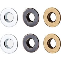 6 Stück Überlaufring, Messing-Ringeinsatz, Waschbecken-Überlaufringe, Ersatzteil für Badezimmer oder Küchenspüle (Chrom, schwarze Patina, antike von AOUGO